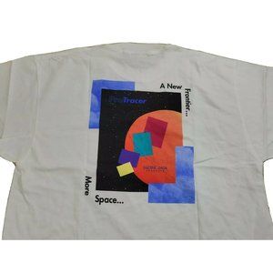 VTG 90's Pacific Data ProTracer Retro Computer Art XL Men's T Shirt Graphic Tee
